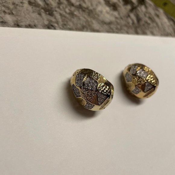 Designer HUTTON WILKINSON Gold Tone Clip on Clip-on Earrings - Picture 6 of 9